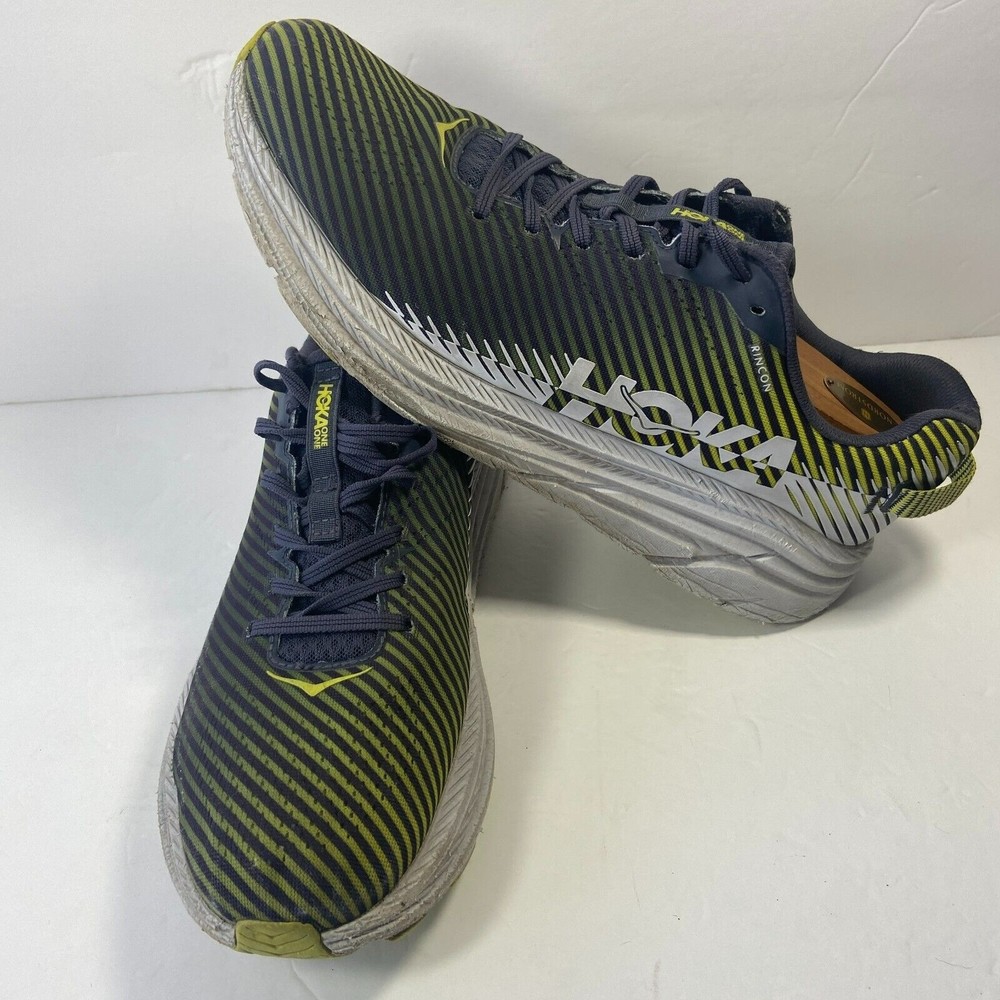 Hoka One Online Rincon 2 Size 12 Mens Running Shoes Blue/yellow /White.Hiking G